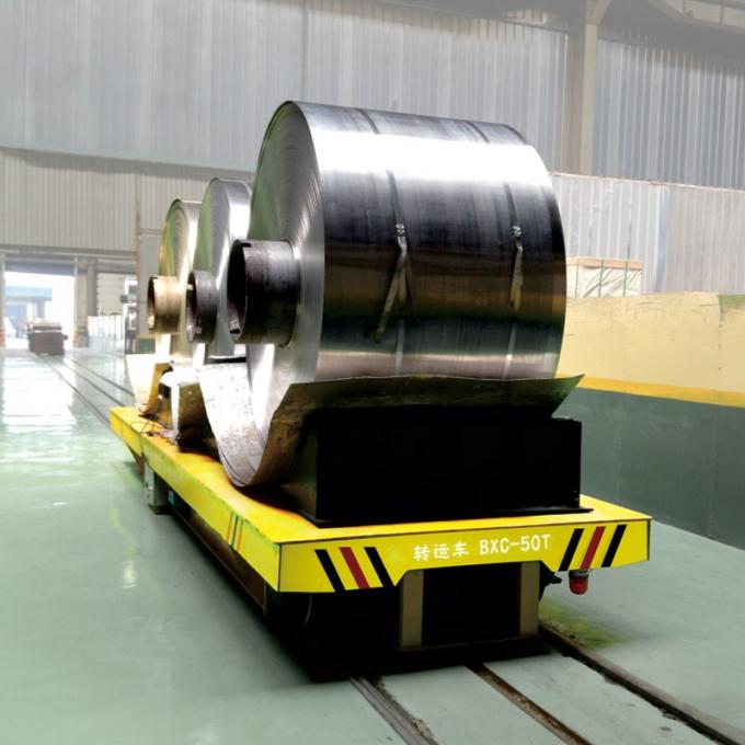 50トンの鋼鉄ホイルのコイルの輸送のための電池式の移動のカート