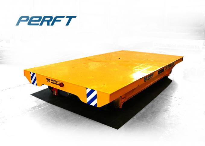 柵の産業軽く物質的な交通機関のための6つのTの積載量の平らな移動のカートでモーターを備えられる低ベッド