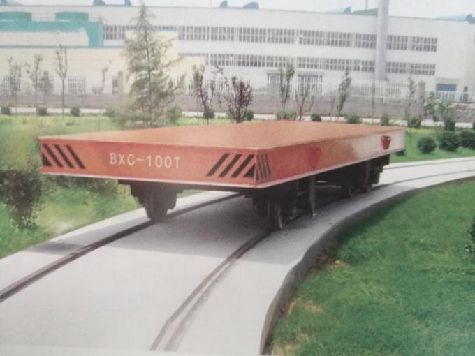 重負荷の柵の移動のカートの炭素鋼の電気電池式の鉄道の平らな車