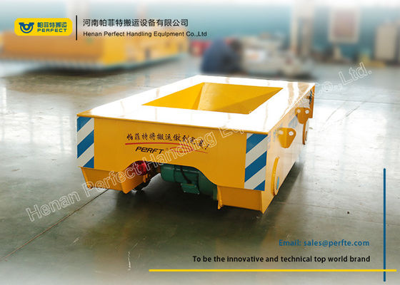 Railway Wagon Material Transfer Cart 2 Axle Trailing Cable Powered Source