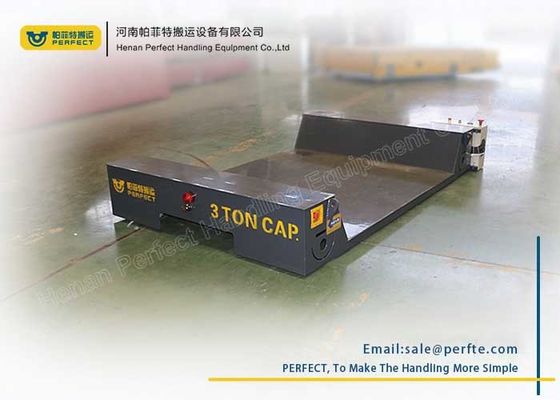 Ultra Low Table Die Transfer Cart Railway Electric Flat Trailer For Foundry Plant